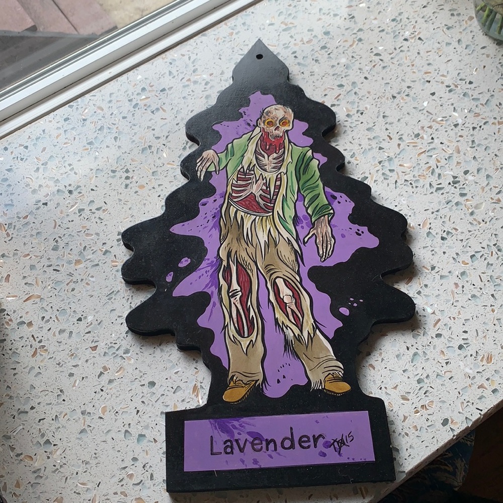 Hand painted Zombie Air-freshener